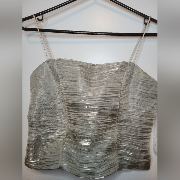 Bellissima Fashions Corset Olive Gold Top - Picture 1 of 4